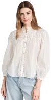 Loveshackfancy Ronda Floral-embroidery Blouse