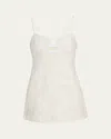 Loveshackfancy Rosalisa Embroidered Cotton Mini Dress In Optic White