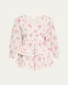 Loveshackfancy Rosamina Rose Picnic Mini Dress In Pink In Rose Picnic