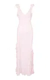 Loveshackfancy Roseline Ruffled Maxi Dress In Pink