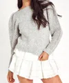 Loveshackfancy Rosie Pullover In Grey In Gray