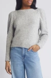 Loveshackfancy Rosie Wool Boat Neck Sweater In Grey