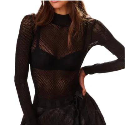 Loveshackfancy Rosiers Bodysuit In Black