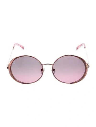 Pre-owned Loveshackfancy Round Gradient Sunglasses In Pink