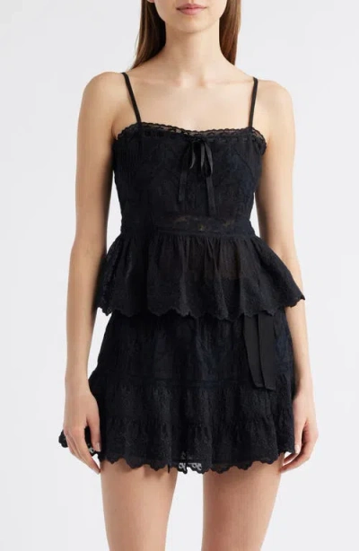 LOVESHACKFANCY LOVESHACKFANCY ROWINA LACE RUFFLE HEM CAMISOLE