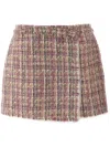 Loveshackfancy 'textured Edge' Mini Skirt In Pink