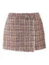 Loveshackfancy 'textured Edge' Mini Skirt In Nude & Neutrals