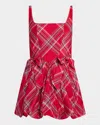 Loveshackfancy Ruelle Bow-detailed Taffeta Mini Dress In Cheery Red
