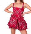 Loveshackfancy Ruelle Bow-detailed Taffeta Mini Dress In Red
