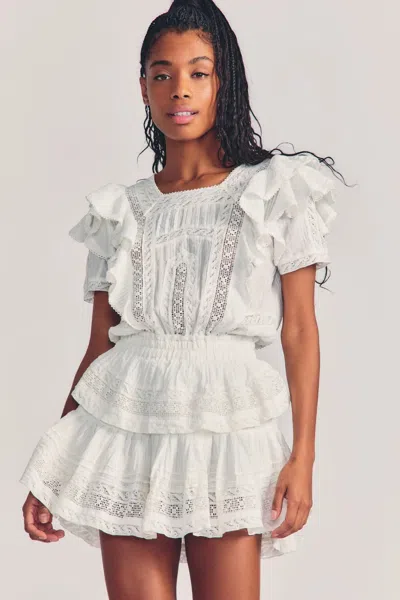 Loveshackfancy Ruffle Dress Mini In White