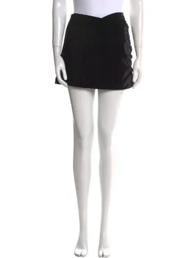 Pre-owned Loveshackfancy Ruffle Embellishment Mini Skirt In Black