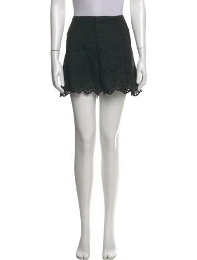 Pre-owned Loveshackfancy Ruffle Embellishment Mini Skirt In Black