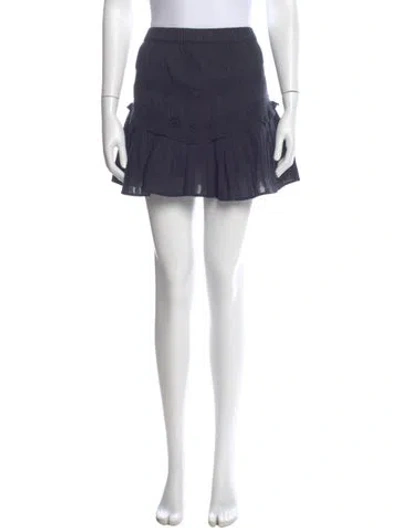 Pre-owned Loveshackfancy Ruffle Embellishment Mini Skirt In Black