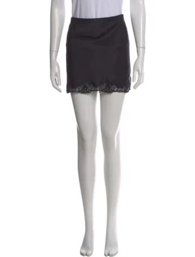 Pre-owned Loveshackfancy Ruffle Embellishment Mini Skirt In Black