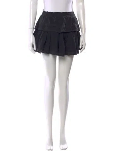 Pre-owned Loveshackfancy Ruffle Embellishment Mini Skirt In Black