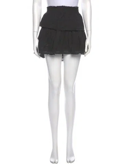 Pre-owned Loveshackfancy Ruffle Embellishment Mini Skirt In Blue