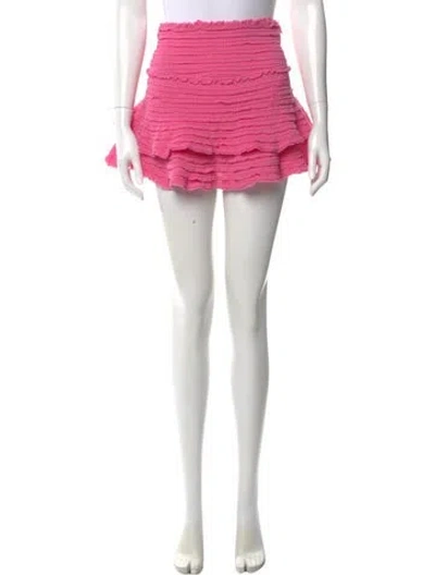 Pre-owned Loveshackfancy Ruffle Embellishment Mini Skirt In Multi