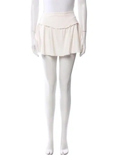 Pre-owned Loveshackfancy Ruffle Embellishment Mini Skirt In Neutral