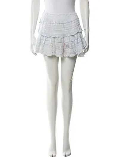 Pre-owned Loveshackfancy Ruffle Embellishment Mini Skirt In Neutral