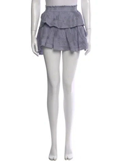 Pre-owned Loveshackfancy Ruffle Embellishment Mini Skirt In Purple