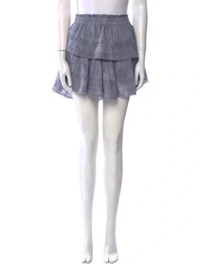 Pre-owned Loveshackfancy Ruffle Embellishment Mini Skirt In Purple