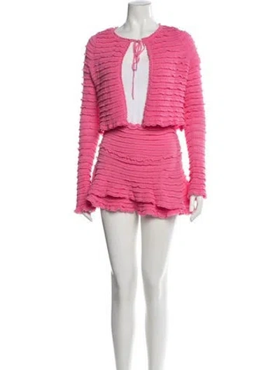 Pre-owned Loveshackfancy Ruffle Embellishment Skirt Set W/ Tags In Pink