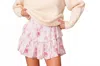 Loveshackfancy Ruffle Floral Mini Skirt In Pink In Pink