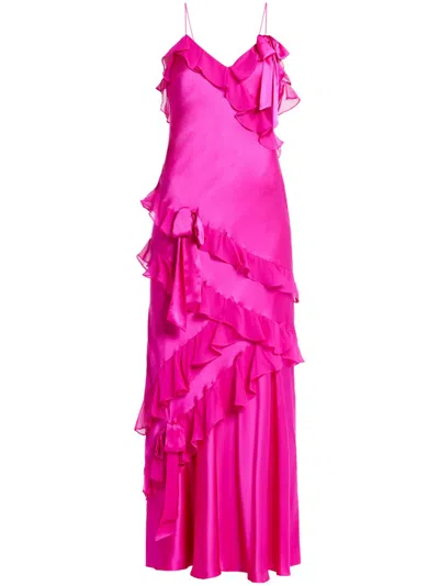 Loveshackfancy Ruffle Maxi Dress In Pink