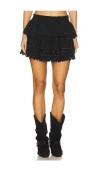 Loveshackfancy Ruffle Mini Skirt In Black