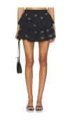 Loveshackfancy Ruffle Mini Skirt In Black