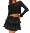 Loveshackfancy Ruffle Mini Skirt In Black In Black