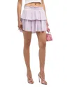 Loveshackfancy Ruffle Mini Skirt In Lilac In Multi