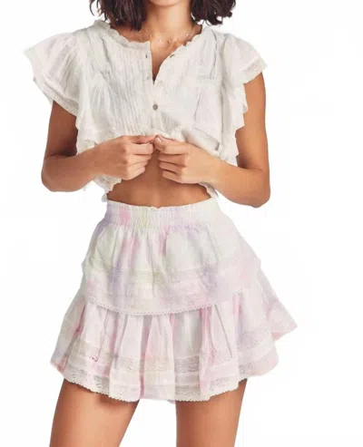 Loveshackfancy Ruffle Mini Skirt In Multi