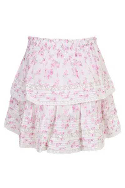 Loveshackfancy Ruffle Mini Skirt Rustic Orchid In Pink