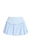 Loveshackfancy Vanina Ruffled Training Skort In Blue