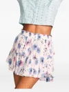 Loveshackfancy Ruffled Floral-pattern Mini Skirt In Multi