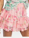 Loveshackfancy Ruffled Mini Skirt In Pink