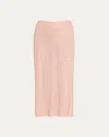 Loveshackfancy Samaria Embellished Mesh Midi Skirt In Rose Gold