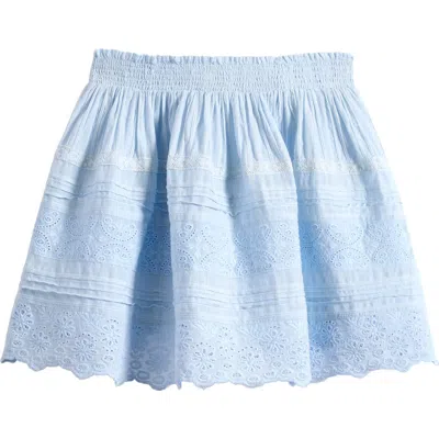 Loveshackfancy Kids'  Sani Lace Miniskirt In Blue