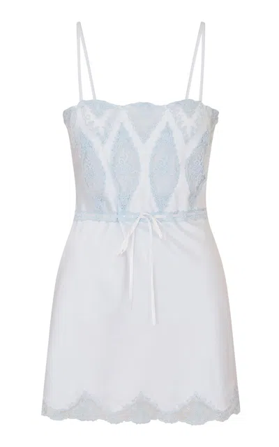 Loveshackfancy Sanna Lace-detailed Mini Dress In White