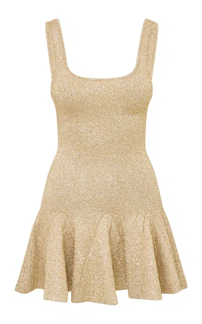 Loveshackfancy Sarajane Sequined Mini Dress