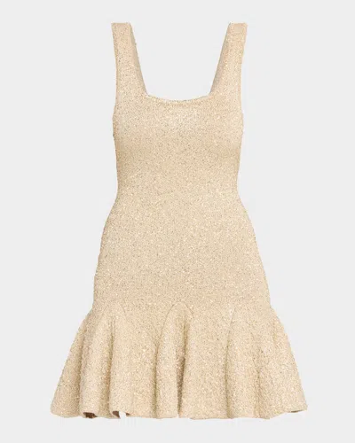 Loveshackfancy Sarajane Sequined Stretch Knit Mini Dress