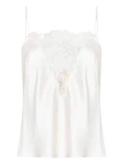Loveshackfancy Satin Top In White