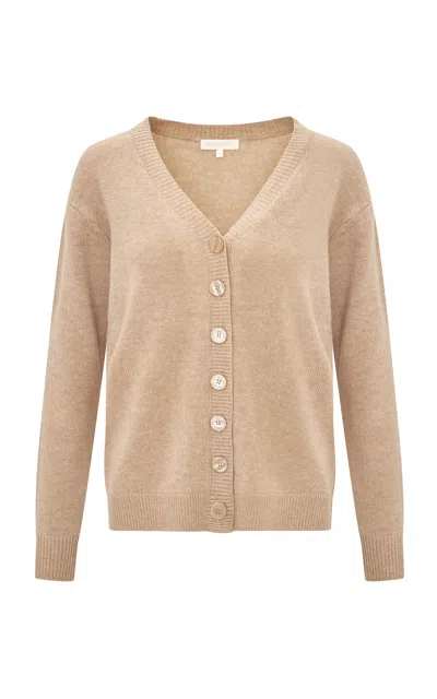 Loveshackfancy Savile Cashmere-wool Cardigan In Brown