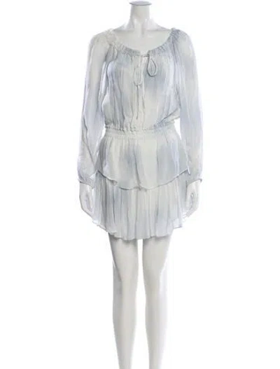 Pre-owned Loveshackfancy Scoop Neck Mini Dress In Multi