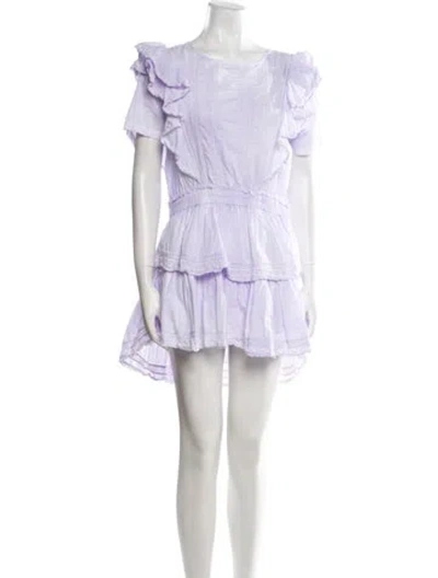 Pre-owned Loveshackfancy Scoop Neck Mini Dress In Multi