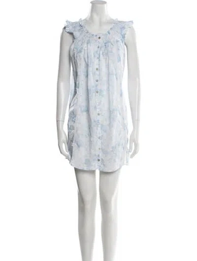 Pre-owned Loveshackfancy Scoop Neck Mini Dress In Multi