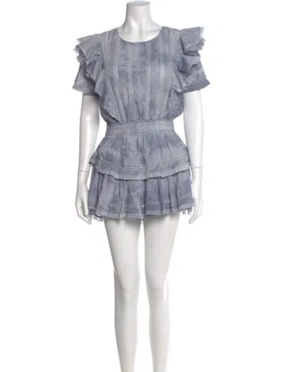 Pre-owned Loveshackfancy Scoop Neck Mini Dress In Multi