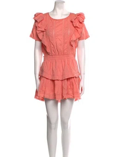 Pre-owned Loveshackfancy Scoop Neck Mini Dress In Pink