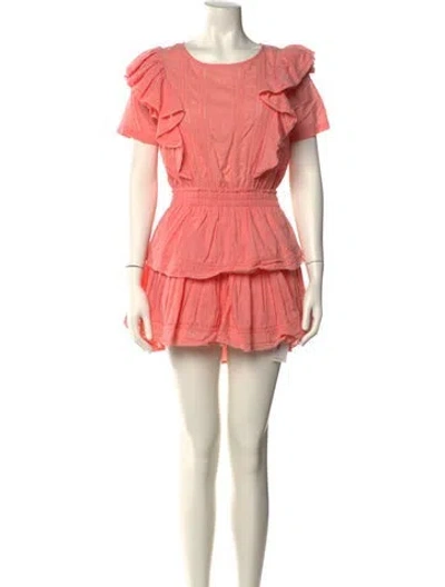 Pre-owned Loveshackfancy Scoop Neck Mini Dress In Pink